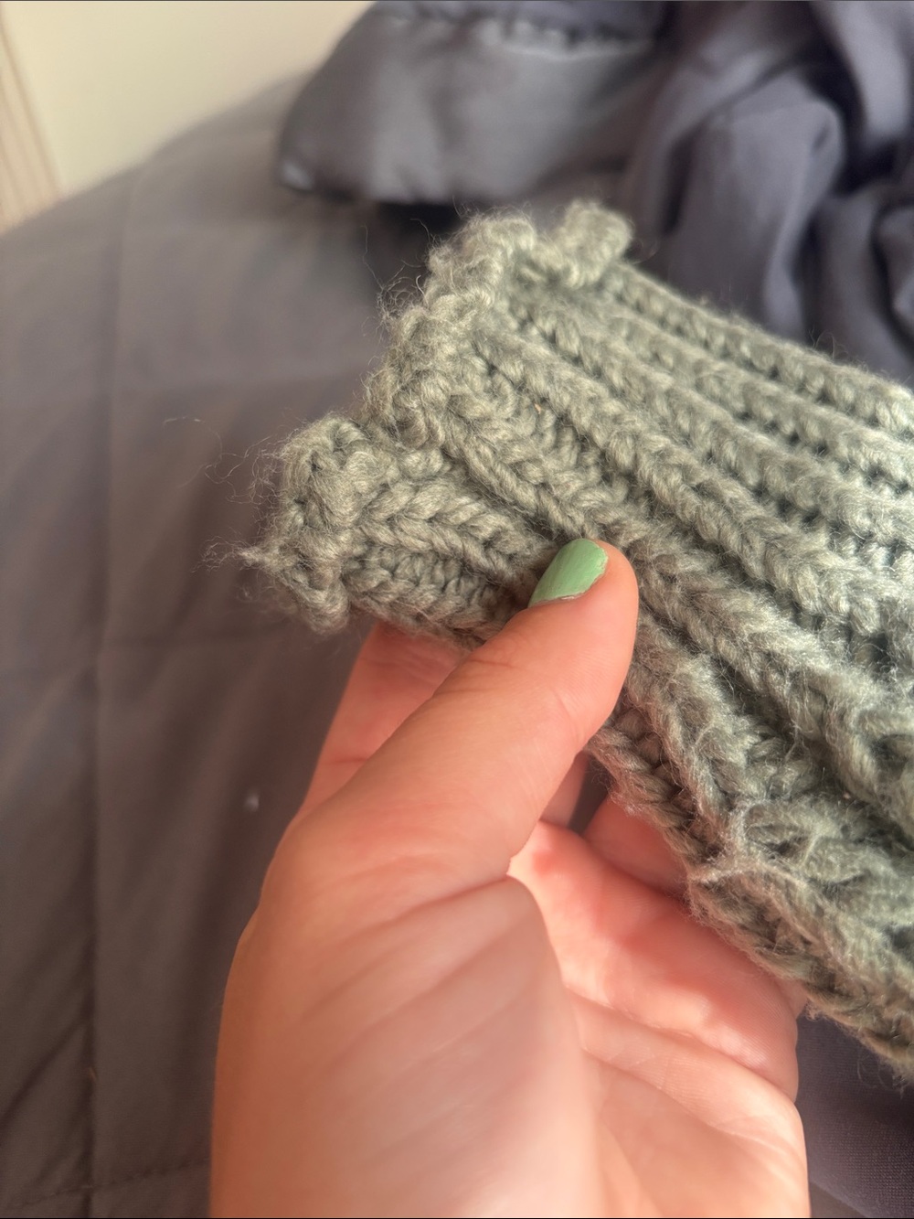 cute teal fuzzy cozy sweater for winter snow * - Picture 4 of 6